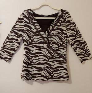 Style & Co animal print woman's blouse